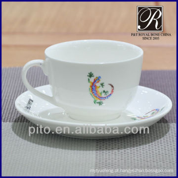 Taça de café &amp; pires da fábrica da porcelana de P &amp; T com logotipo